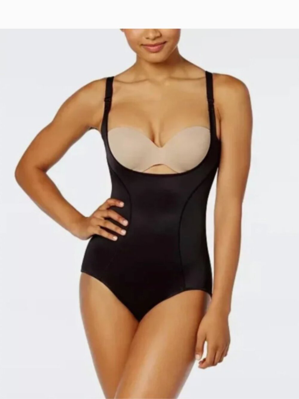 Maidenform Firm Control  Instant Slimmer Open Bust Bodysuit 2656 Size L New